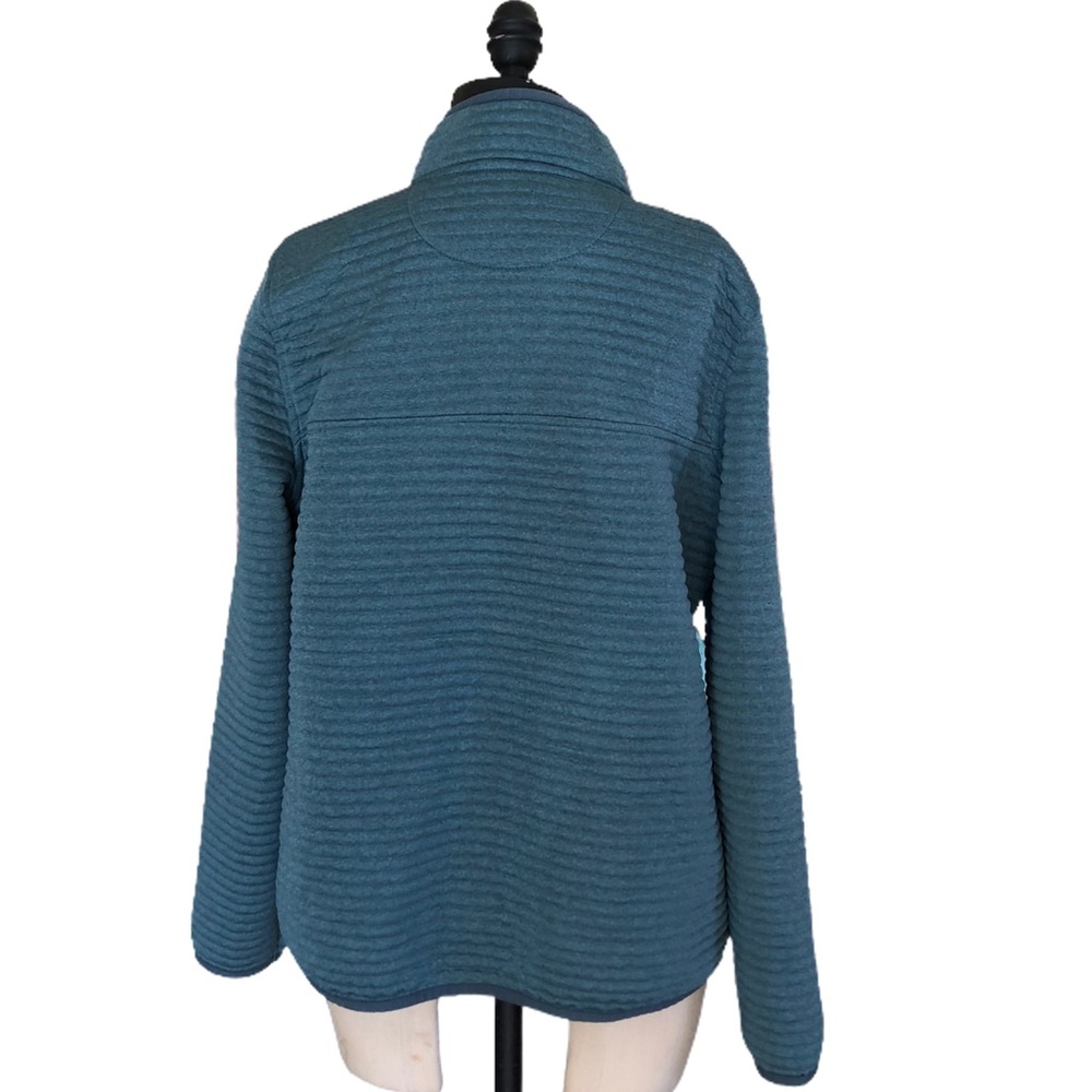 L.L. Bean Blue Quarter-Snap Sweatshirt - Picture 2 of 5